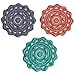 Jessica Simpson Medallion  Bath Rug, Spice Coral/Burnt Coral/White
