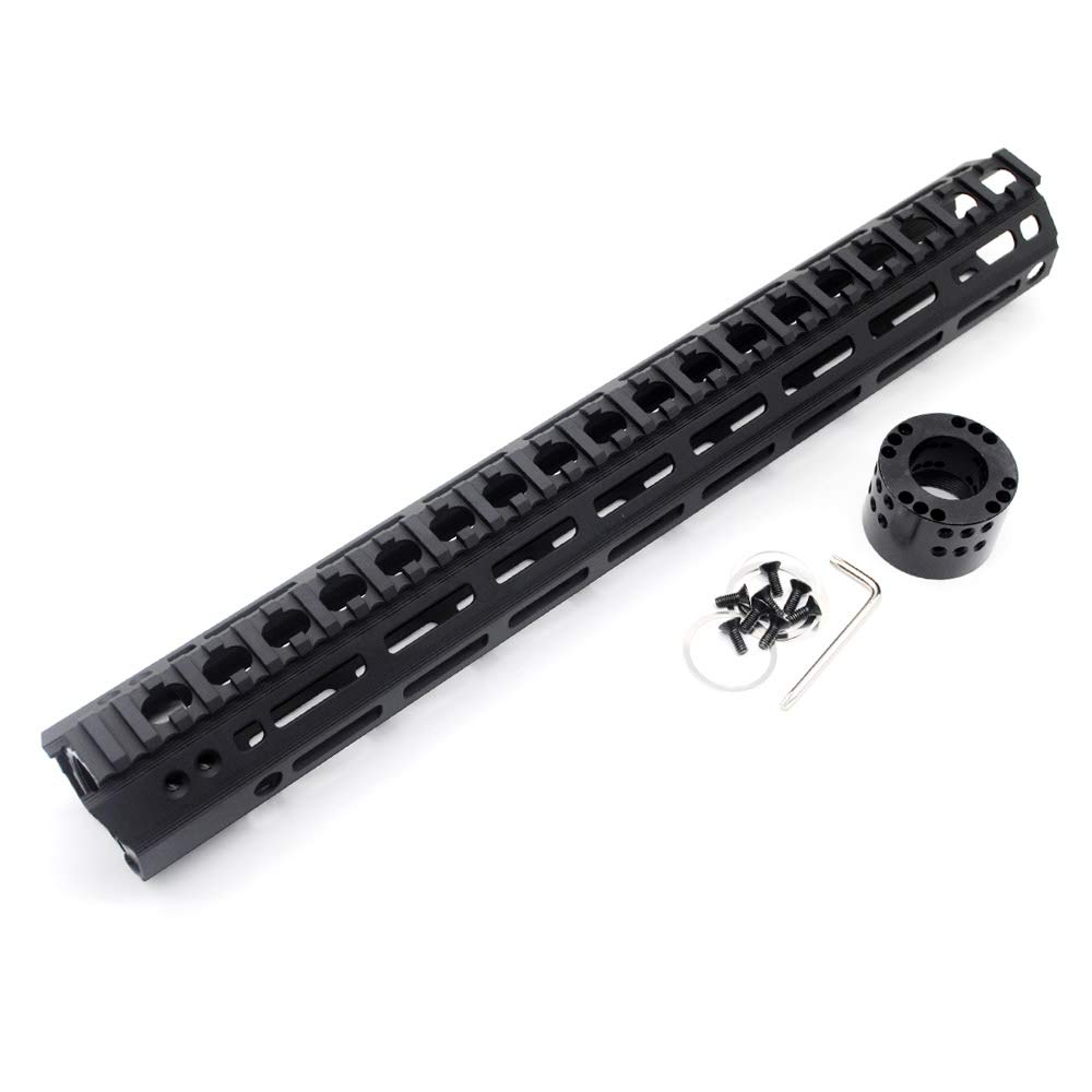 TRIROCK 15 inches M46 large diameter Free Float Mlk Handguard Rail fits .223/5.56 rifles - Black