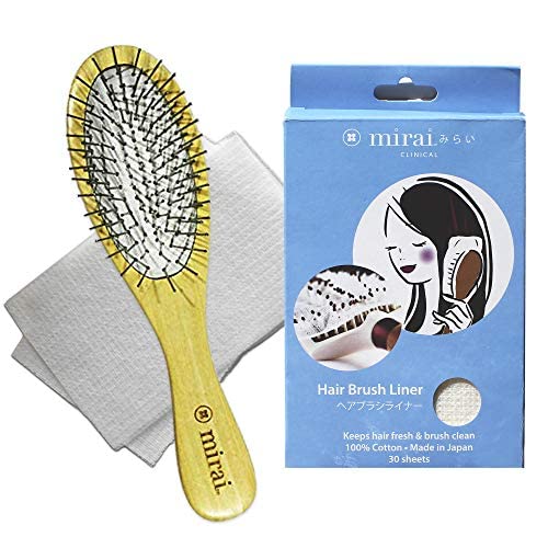 Mirai Clinical Wooden Bamboo Hairbrush For Women 1 Brush & 30 Anti