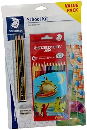 Staedtler Luna Colored Pencil &amp; School Writing Set, 5 item Combo