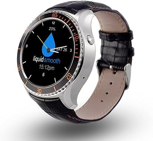 4 Core Bluetooth Smart Watch – for IOS iPhone, Android Samsung HTC Sony LG Smartphones, 360L Stainless Steel (Silver)