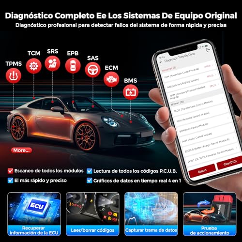 KINGBOLEN Ediag Link OBD2 Diagnosis Bi-Directional System Diagnosis Car Multi-brand, 10 Resets (Injector/TPMS/DPF/SAS/Oil/ABS/Brakes/ETS/EGR/BMS), Emission Check, Repair Guide