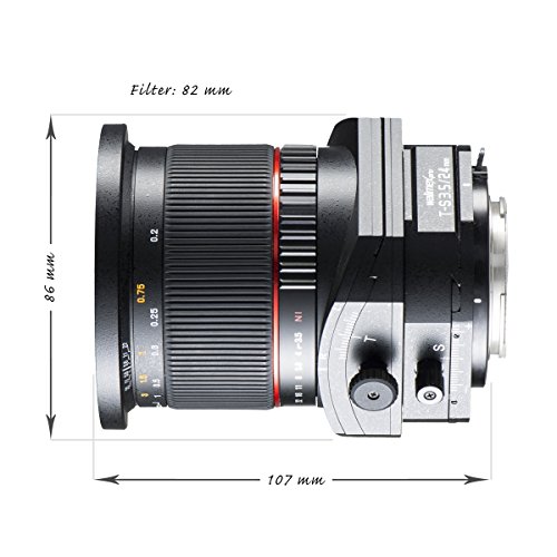 Walimex Pro 24 mm 1:3.5 DSLR Tilt-Shift Objektiv (Filterdurchmesser 82 mm, zwei ED-Linsen, für Nikon F Objektivbajonett… – Bild 8