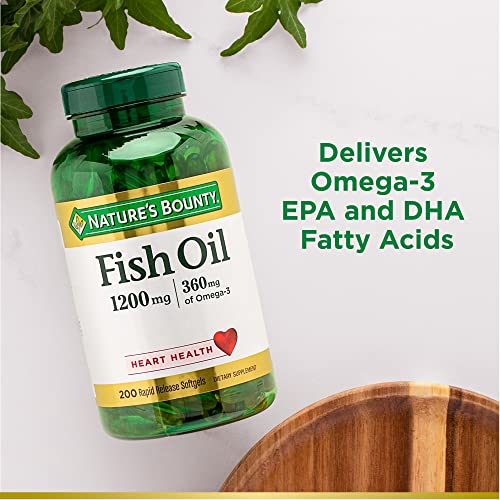 Nature's Bounty Fish Oil, Supports Heart Health, 1200 Mg, Rapid Release