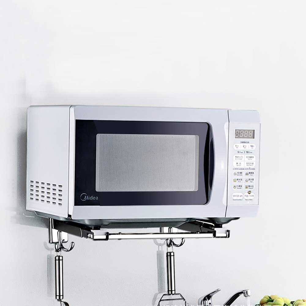 1X Stainless Steel Thicken Microwave Oven Wall Mount Shelf Bracket Stand Holder Racks & Holders