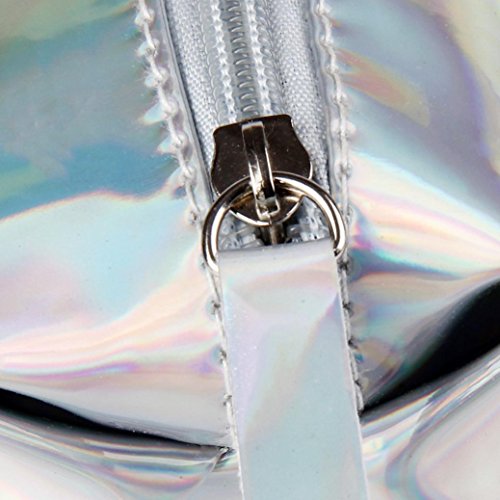 Clearance! Fashion Hologram Pencil Case Pen Holder Makeup Boxes Zipper Comestic Storage Bag (Silver) - Thumbnail 3