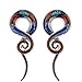 CrazyPiercing 2 Pieces Glass Ear Spiral Taper Plug Stretching Expander Piercing Body Jewelry (5mm)