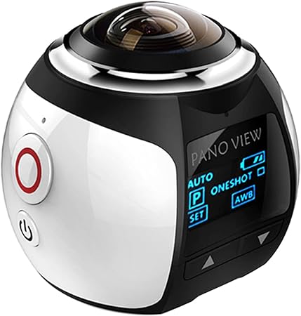 Amazon Lysong 360度パノラマカメラ Ip67 30m防水 2 大広角 運転記録 スキー サーフィン ダイビング用アクションカメラ 3d Vr仮想メガネサポート アプリで撮影モード八種類 遠隔操作可能 日本語対応 ホワイト ウェアラブルカメラ アクションカム 通販
