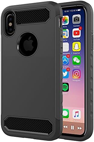 iPhone X Case,Heavy Duty Protection Soft Cover Case Shock Absorption Anti-Scratch Durable Flexible Full Protective for Apple iPhone X