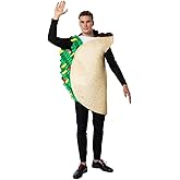 ReneeCho Adult Taco Costume Halloween Funny Food Costumes Mexican Food Mascot Men Women