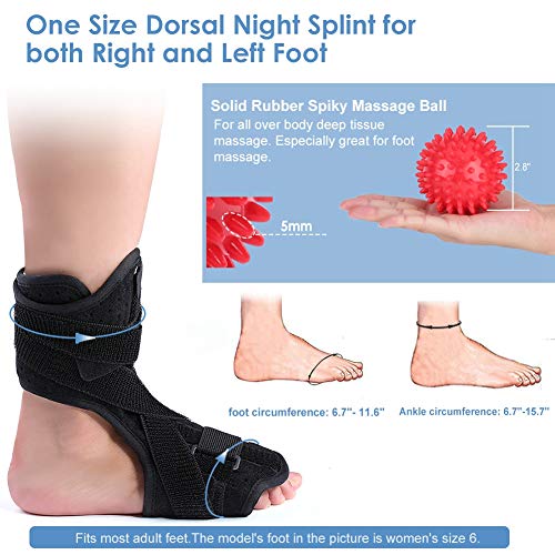 TOPINCN Ankle Brace, Foot Drop Night Splint Orthotics Fracture Sprain