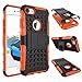 iPhone 7 Case, CINEYO(TM) Heavy Duty Rugged Dual Layer Case with Kickstand (Apple iPhone 7 case Black) (Orange)