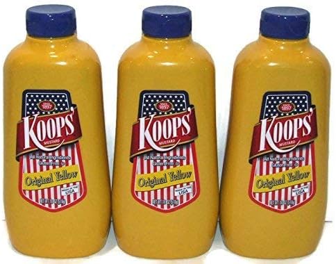 Koops Mustard Original Yellow, 12 Ounce (Pack of 3)