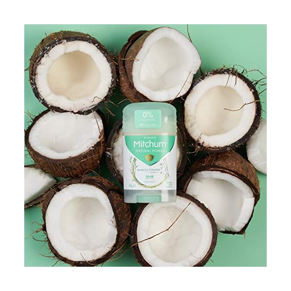 Mitchum-Women-Natural-Deodorant-Stick-Aluminium-Free-Vegan-Cruelty-Free-96-Natural-Ingredients-Coconut Mitchum Women 24HR Natural Vegan Deodorant Stick with 96% Natural Ingredients Aluminium Free, Coconut Scent…