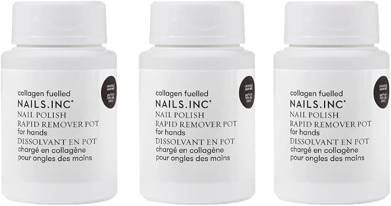 Nails.INC Nail Polish Remover Pot Trio - Collagen, Coconut, Acetone Free