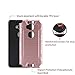 Huawei Sensa 4G LTE [Straight Talk] H710VL H715BL / Honor 5X Armor Case Heavy Duty Brushed Metal Metallic Finish Slim Fit Shock Impact Dual Layer Protection Hybrid TPU Hard Case (Rose Gold)