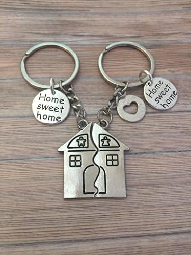 Brass Key New Home Key Chain Gift for New Home Owners Gift for a Couple Buying First or New Home