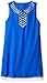 My Michelle Girls' Big Sheath Dress with Embroidered Neckline Pom Trim Hem