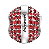 SOUFEEL January Birthstone Charm Beads for Bracelets 925 Sterling Silver Charm Bracelet Stoppers for European Bracelets Gift Women Girls Kids on Birthday, Anniversary Christmas, Valentine's Day