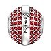 SOUFEEL January Birthstone Charm Dark Red Swarovski Crystal 925 Sterling Silver Charms Fit European Bracelet