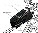 Roswheel Attack Series 121370 Waterproof Bike Front Frame Bag Bicycle Tube Top Pannier Cycling Accessories Pack with Phone Holder, Black