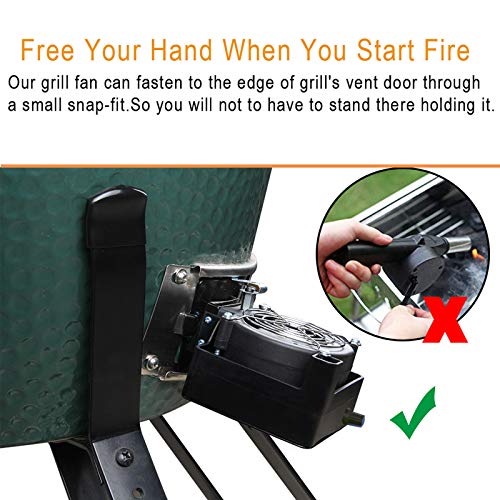 Mydracas DC12V BBQ Fire Starter Air Blower Cooking Blower Big Green Egg