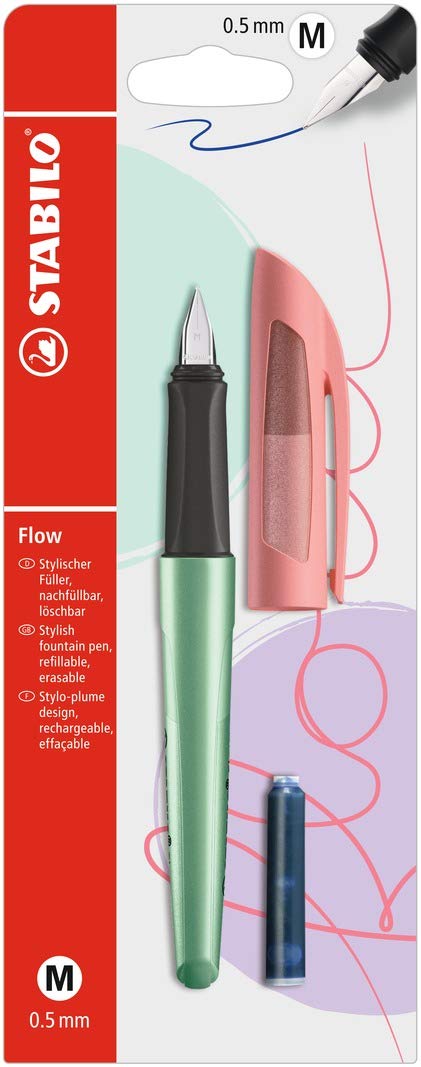 STABILO Fountain Pen Flow - COSMETIC - M Nib - Red Lips