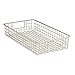 mDesign Household Metal Wire Cabinet Organizer Storage Organizer Bins Baskets trays - for Kitchen Pantry Pantry Fridge, Closets, Garage Laundry Bathroom - 16