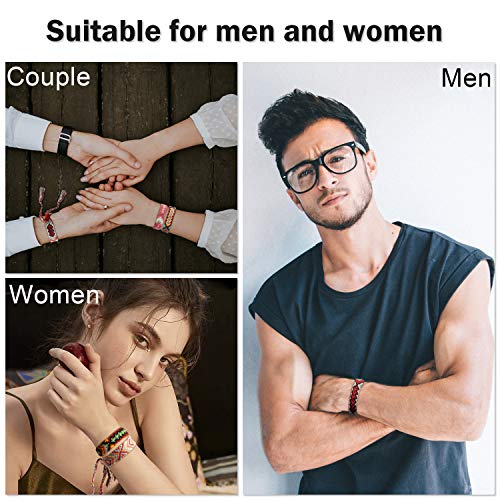 image for SYOSIN-HL SYOSIN Nepal Woven Friendship Bracelets, Colored Braided Bra