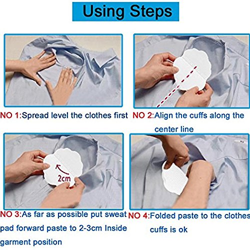 Disposable Sweat Pad, 3 Types Quincunx Shaped Antiperspirant Pads Underarm Armpit Sweat Absorption Shields, Sweat Free Armpit Protection(40Pcs) - Thumbnail 3
