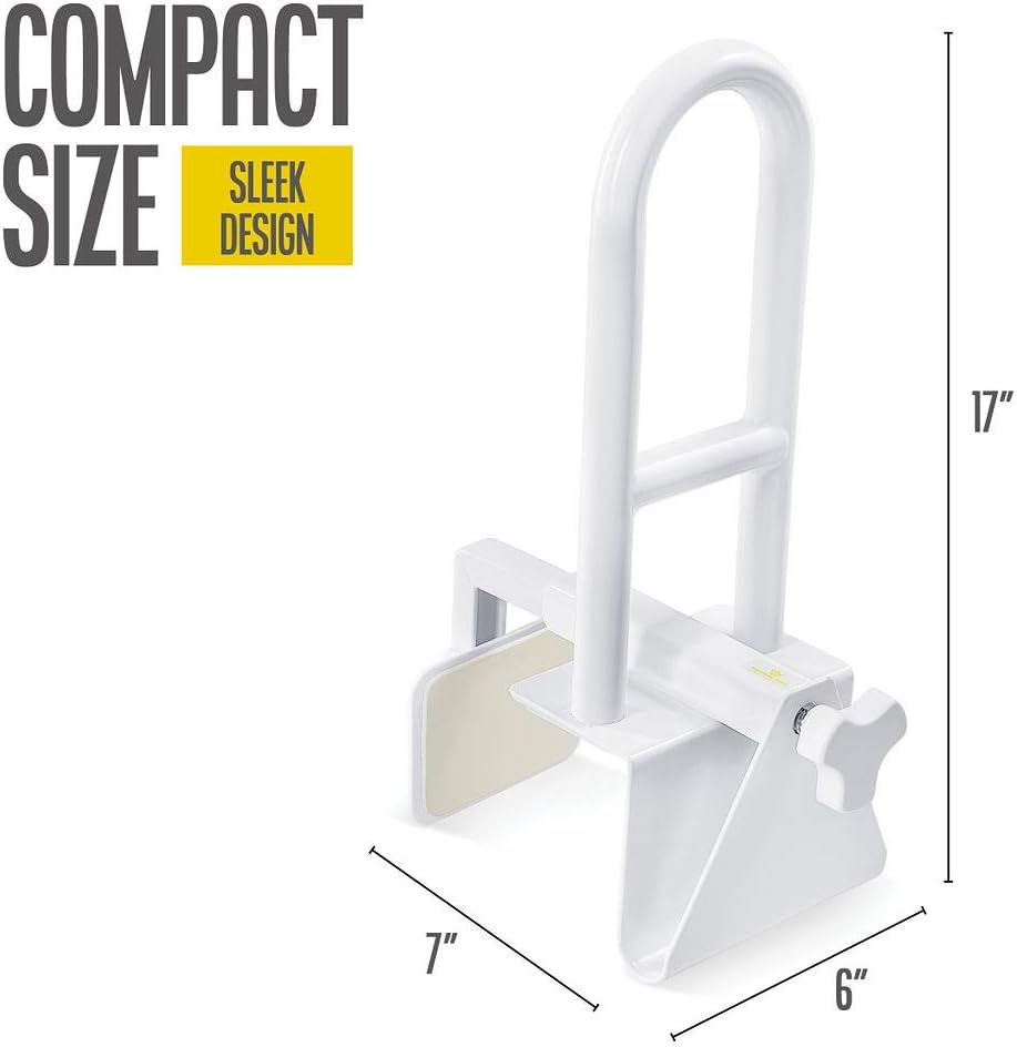 Bathtub Safety Rail - Adjustable Tub Grab Bar, Heavy Duty - Bathtub Grab Bars Great Gift For Elderly, After Surgery Etc. - Clamp Rail On Bath Support - Easy In And Out Of The Bathtub - By Medical king: Health & Personal Care