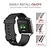 UMTELE Compatible for Fitbit Blaze Band, Soft Flexible Silicone Strap Quick Release Pins Easy Wearing Band Replacement with Fitbit Blaze Smart Fitness Watch,Black Black Buckle (All Black, Large)
