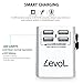 Travel Adapter Power Converter Plug with 4 USB Ports Smart Fast Charging International Travel Power Converter 230v to 110v for Europe, France,UK, Germany, Great for IPhone,Power Bank ,Laptops, iPad.