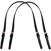 Khakho 30 inches Leather Purse Handles 2Pcs Purse Strap,Adjustable Leather Shoulder Strap,Replacement Straps for Handbags