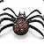 Bersense Fashion Jewelry Punk Style Red Spider Princess Black Necklace
