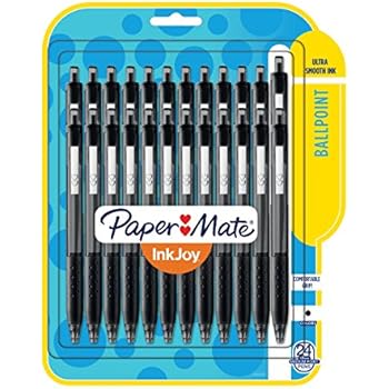 Paper Mate 1945925 InkJoy 300RT Retractable Ballpoint Pens, Medium Point, Black, 24 Count