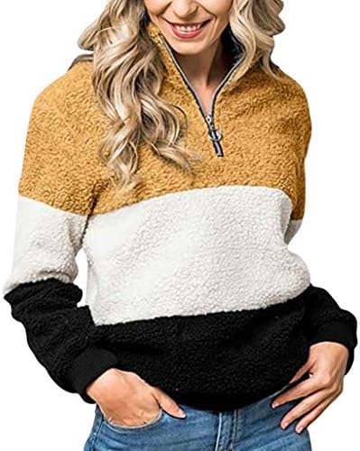 NANTE Top Women's Blouse Casual Patchwork Long Sleeve Zipper Hoodie Sweater Winter Warm Sweatshirt Womens Tops Ladies Blouses