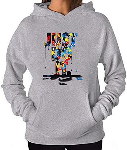 Aldwin Mananquil Women's Just do it Graphic Hoodies XXL Grey