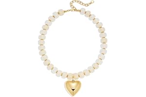 LILIE&WHITE Resin Chunky Beaded Necklace for Women Minimalistic Modern Statement Necklace Jewelry Accessories