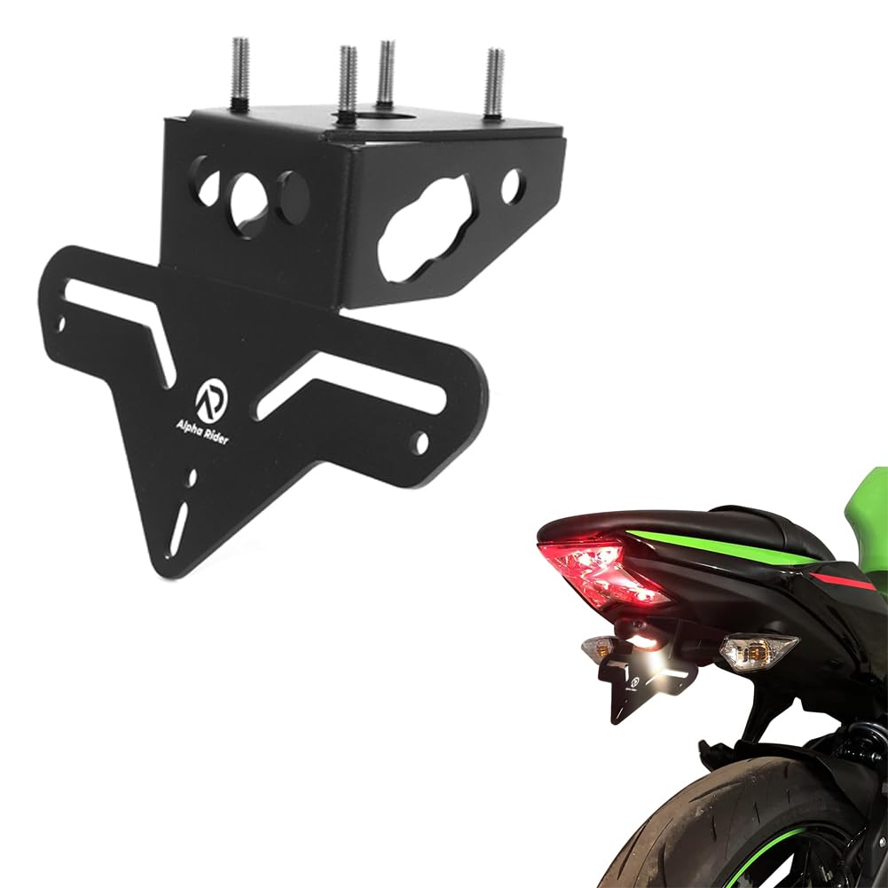 HEINMO Moto arrière repose-pieds repose-pieds talon protecteur plaque garde pour Kawa' Z650 Ninj'650 2017-2021 2022 2023 (black