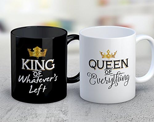 Muggies Magic New Designs king queen 2 Pack 11 Oz Ceramic Mug Gift by DelhiSuperBazar