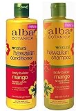 Alba Botanica, natural Hawaiian Shampoo and Conditioner, Mango, 12-Ounce Bottle