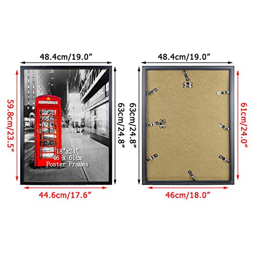 Poster Frame 18x24 Black Wall Picture Frames for 18 by 24 inch Photo