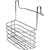 Spectrum Diversified Duo Over-the-Cabinet Towel Bar & Medium Basket, No Installation 2-in-1 Cabinet Basket & Towel Bar, Under Sink Storage & Organization