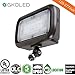 GKOLED 45W Outdoor Security LED Flood Lights 120-277V, Waterproof, 150W PSMH Equivalent, 5400 Lumens, 5000K Daylight White, 70CRI, UL-Listed, 1/2