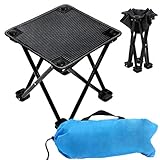 Compact Camp Stool, Mini Portable Folding Stool, Folding Camping Stool, Folding Ultralight Portable Mini Outdoor Chair for Camping Fishing Hiking Picnic Gardening Beach Backpacking with Carry Bag