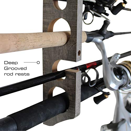 Rush Creek Creations 11 Fishing Rod Storage Rack and Wall or Ceiling