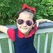 Evebright Kids Child(2~10yr Old) Retro Aviator Polarized Sunglasses Metal Frame UV400 Pink