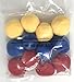 12 Pack Plush Squeaky Balls for Small Dogs or Cats - Red, Yellow, Blue