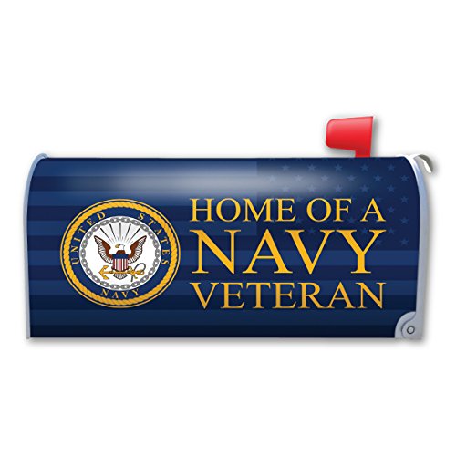 Home of a Navy Veteran Mailbox Cover Magnet By Magnet America is 18.375